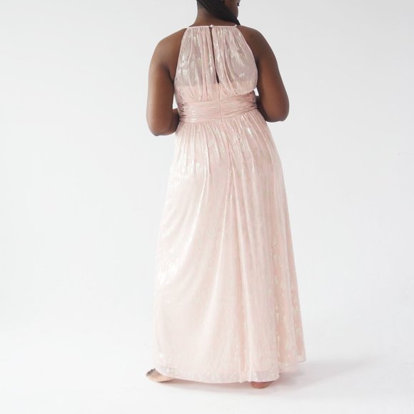 New! Eliza J – Shirred Illusion Gown - Picture 2 of 2